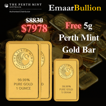 Perth Mint 2x1oz Gold Bars + Free 5g Gold Bar – Limited-Time Offer!